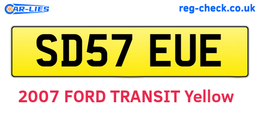 SD57EUE are the vehicle registration plates.