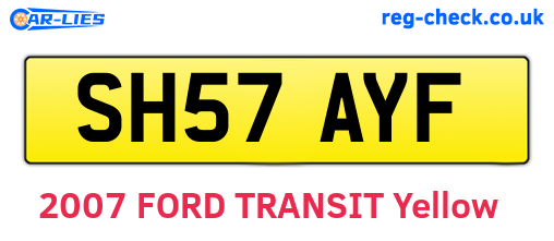SH57AYF are the vehicle registration plates.