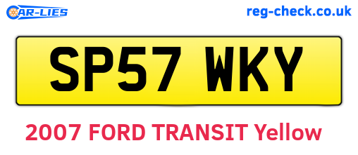 SP57WKY are the vehicle registration plates.
