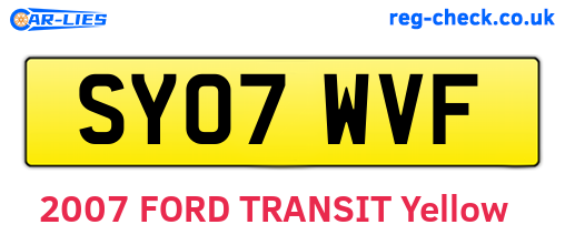 SY07WVF are the vehicle registration plates.