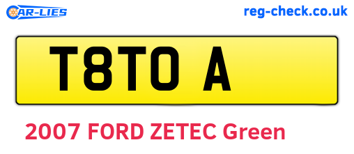 T8TOA are the vehicle registration plates.