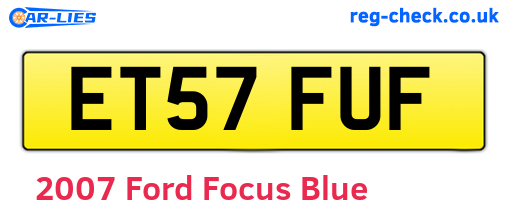 Ford with registration plate ET57FUF