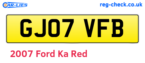 Red 2007 Ford Ka (GJ07VFB)