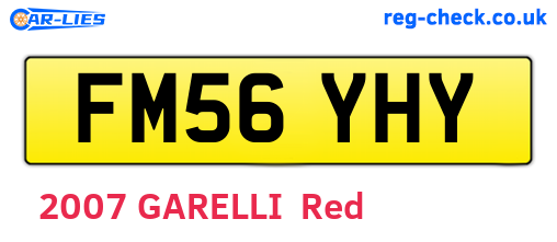 FM56YHY are the vehicle registration plates.