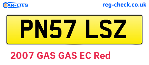 PN57LSZ are the vehicle registration plates.
