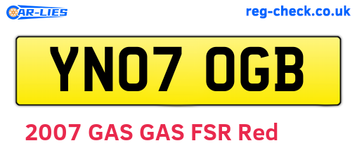 YN07OGB are the vehicle registration plates.