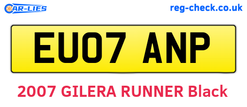 EU07ANP are the vehicle registration plates.