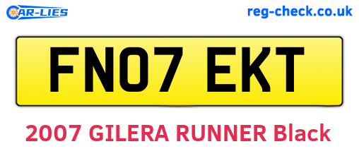 FN07EKT are the vehicle registration plates.