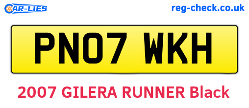 PN07WKH are the vehicle registration plates.