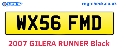WX56FMD are the vehicle registration plates.