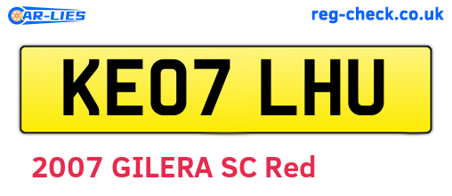 KE07LHU are the vehicle registration plates.