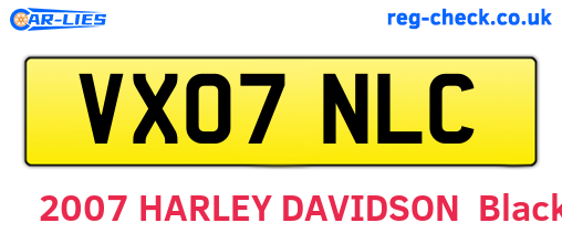 VX07NLC are the vehicle registration plates.