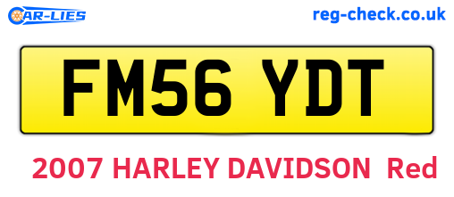 FM56YDT are the vehicle registration plates.