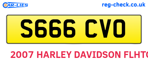 S666CVO are the vehicle registration plates.