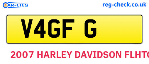V4GFG are the vehicle registration plates.