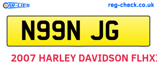 N99NJG are the vehicle registration plates.