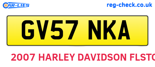 GV57NKA are the vehicle registration plates.