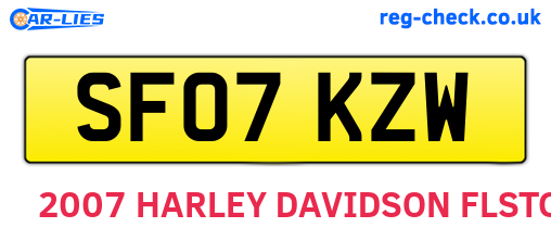 SF07KZW are the vehicle registration plates.