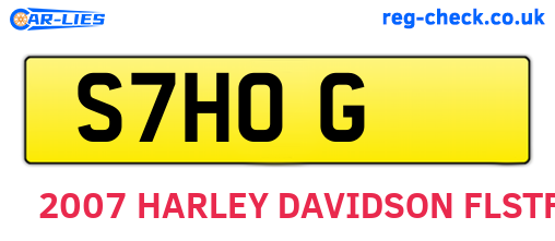 S7HOG are the vehicle registration plates.