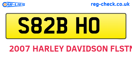 S82BHO are the vehicle registration plates.