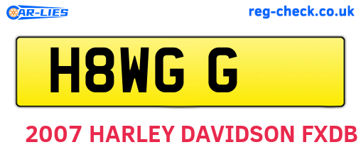 H8WGG are the vehicle registration plates.