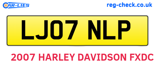 LJ07NLP are the vehicle registration plates.