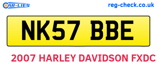 NK57BBE are the vehicle registration plates.