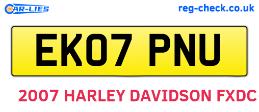EK07PNU are the vehicle registration plates.