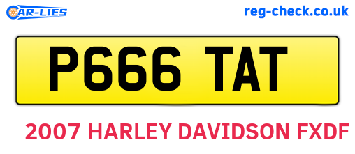 P666TAT are the vehicle registration plates.