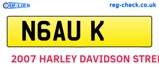 N6AUK are the vehicle registration plates.