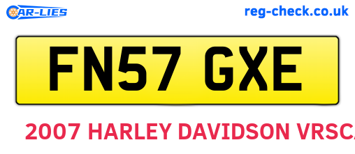 FN57GXE are the vehicle registration plates.