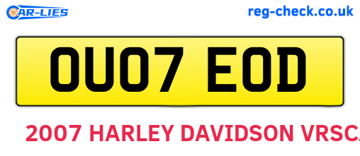 OU07EOD are the vehicle registration plates.