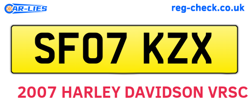 SF07KZX are the vehicle registration plates.