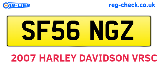 SF56NGZ are the vehicle registration plates.