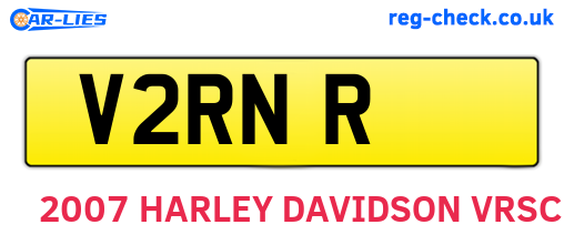 V2RNR are the vehicle registration plates.