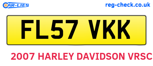 FL57VKK are the vehicle registration plates.