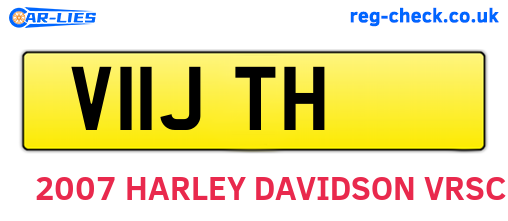 V11JTH are the vehicle registration plates.
