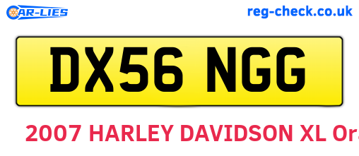 DX56NGG are the vehicle registration plates.