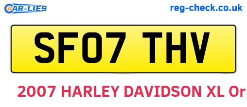 SF07THV are the vehicle registration plates.