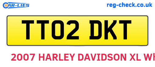 TT02DKT are the vehicle registration plates.