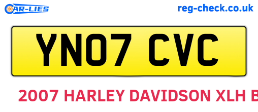 YN07CVC are the vehicle registration plates.