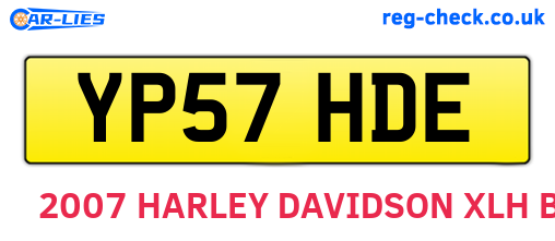 YP57HDE are the vehicle registration plates.