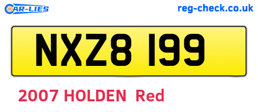 NXZ8199 are the vehicle registration plates.