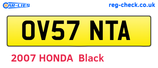OV57NTA are the vehicle registration plates.