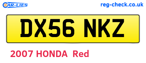 DX56NKZ are the vehicle registration plates.
