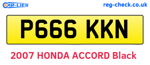 P666KKN are the vehicle registration plates.