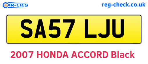 SA57LJU are the vehicle registration plates.