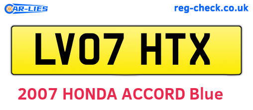 LV07HTX are the vehicle registration plates.