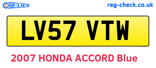 LV57VTW are the vehicle registration plates.