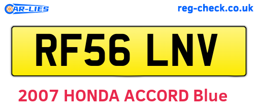 RF56LNV are the vehicle registration plates.